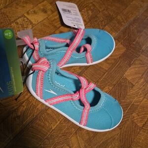 Speedo Kids Water Shoes - Teal and Pink
